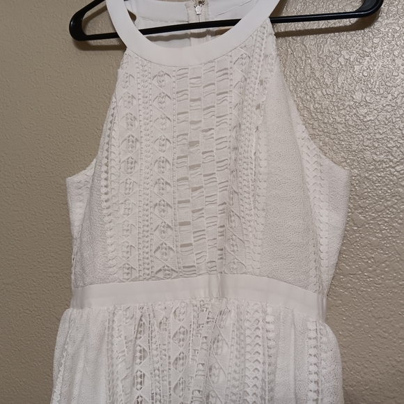 Modcloth White Lace Harmonious Ceremony Hi Low Maxi Dress - Picture 3 of 5